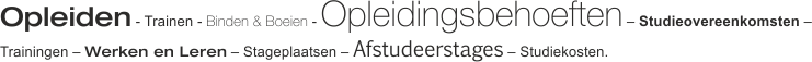 opleiden
